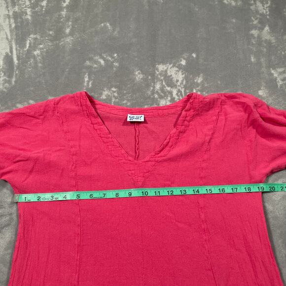 Oh My Gauze Dress Womens 1 S/M Pink Flowy Boho Artsy Hippie Lagenlook Midi - Picture 8 of 11